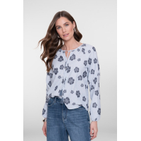 Geisha Top Light Blue Navy